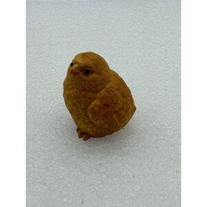 Hand Carved Wooden Chick Miniature Figurine Easter Farm Decor